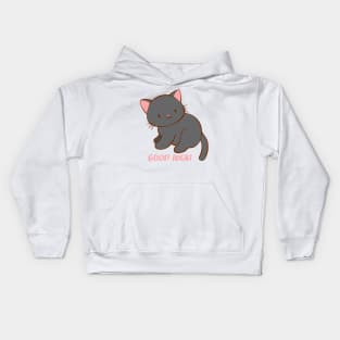 Good Luck Kawaii Black Cat Kids Hoodie